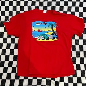 harraads hot rod beach tee xl